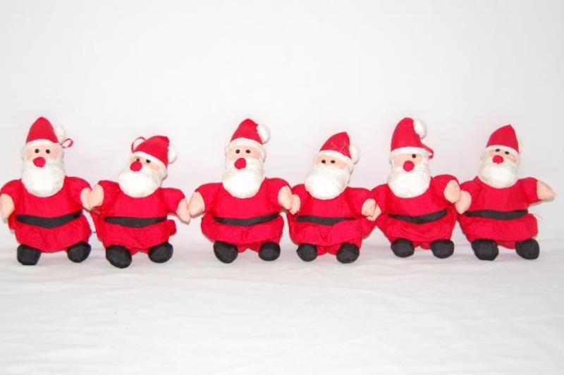 Lot of 8 Santa Claus Ornaments 2 Color Changing 6 Plush Oriental Trading