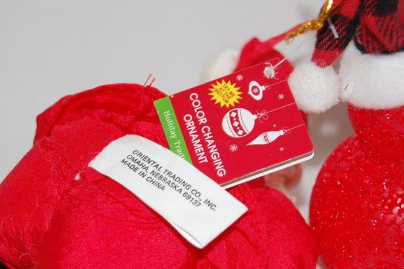 Lot of 8 Santa Claus Ornaments 2 Color Changing 6 Plush Oriental Trading