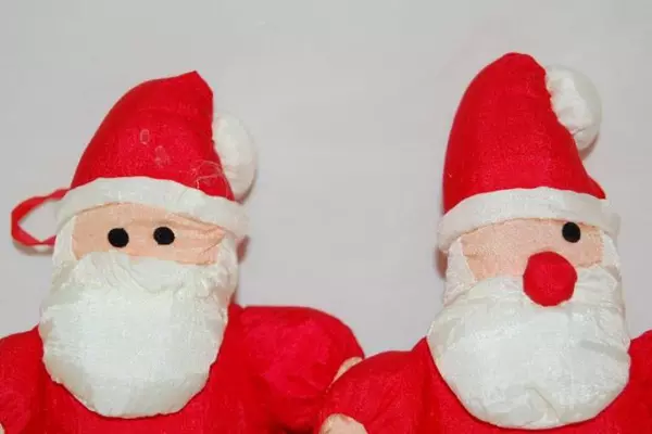 Lot of 8 Santa Claus Ornaments 2 Color Changing 6 Plush Oriental Trading