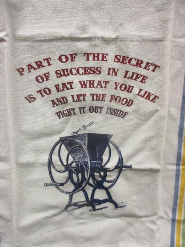 Valentine Viannay's No Nonsense Dish Towels Mark Twain Quote Striped