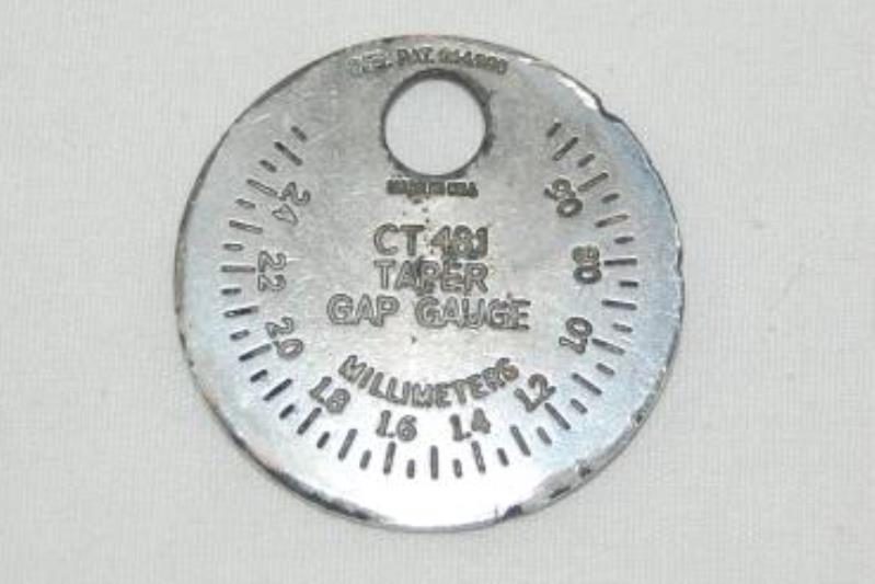 Champion CT481 Spark Plug Gap Taper Gauge Gray Round Small