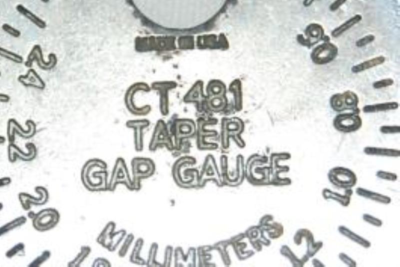 Champion CT481 Spark Plug Gap Taper Gauge Gray Round Small