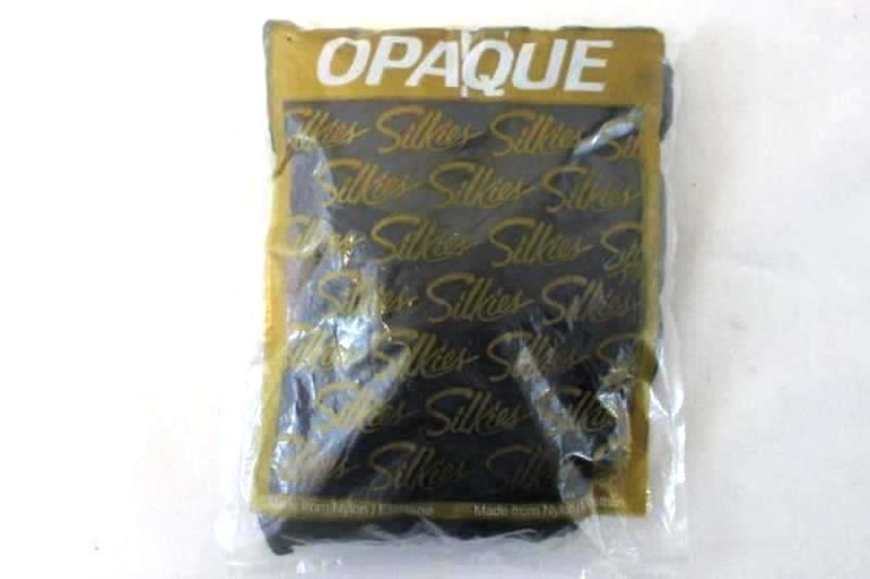 Vintage Silkies Opaque Nylons Black Women's Size Medium 050228