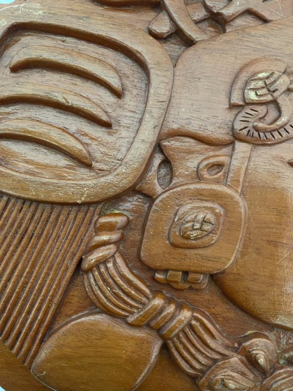 Handmade Carved Real Wood Wall Hang San Jose Succotz Belize South America