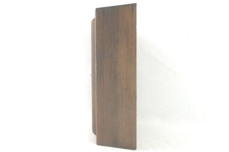 Vintage Clock Square Wooden Floral Pattern For Parts or Repair Ecc 3:11