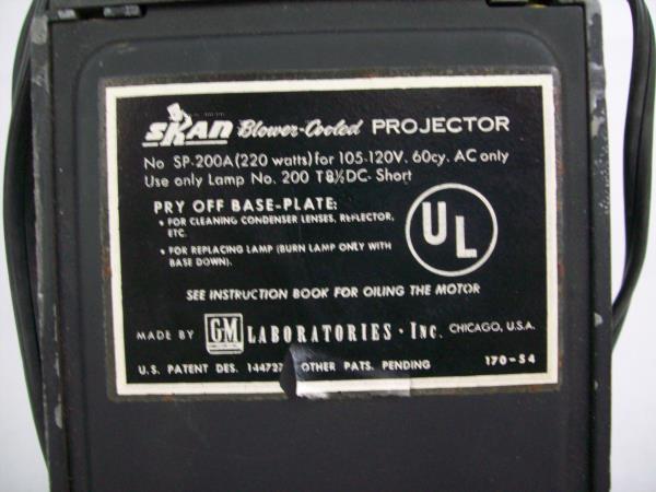 1950's Skan Slide Projector No. SP-200A Works In Original Box