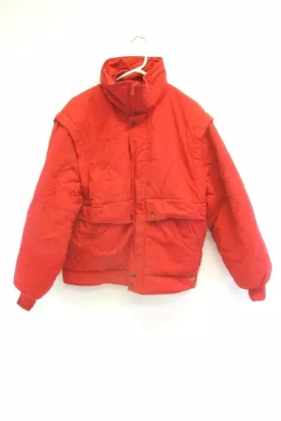 Vintage Black Bear Women's Jacket Red Hidden Pocket Size XL/2XL