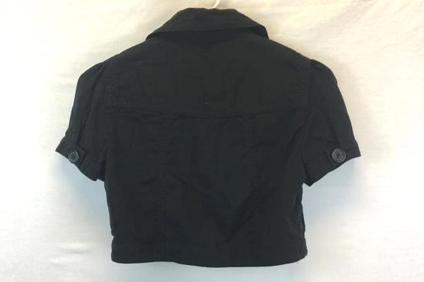 Bica Cheia Women's Black Button Up Half Shirt Jacket Shrug Size 4