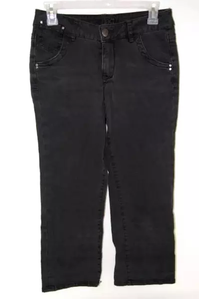 Jag Stretch Fit Capri Jeans Women's Size 4 Black 5 Pocket Layout