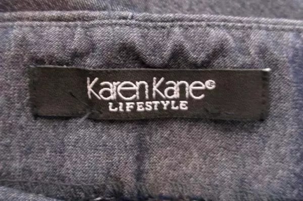 Karen Kane Lifestyle Slate Blue High Waist Trouser Pants Women's Slacks Size 6