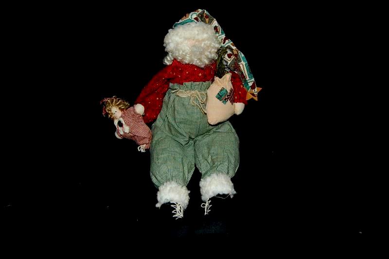 Lot of 3 Christmas Items Stuffed Santa Wall Decor Wind Chime Boys Girls Houses
