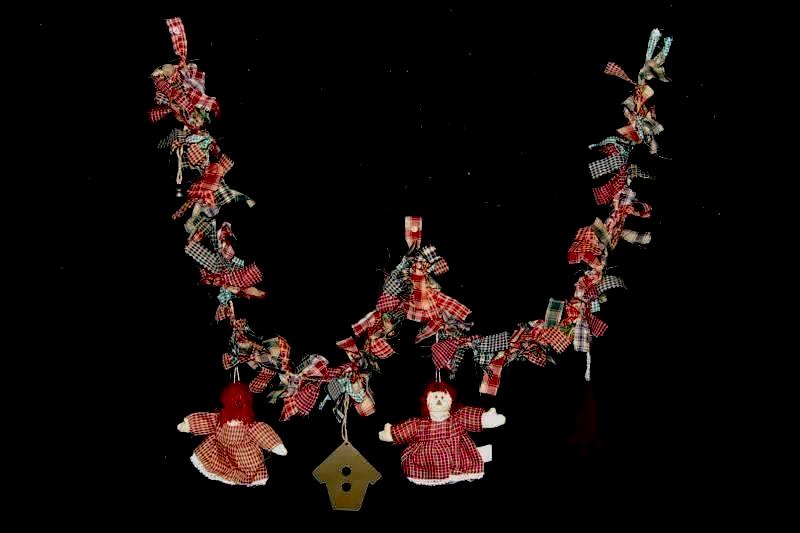 Lot of 3 Christmas Items Stuffed Santa Wall Decor Wind Chime Boys Girls Houses