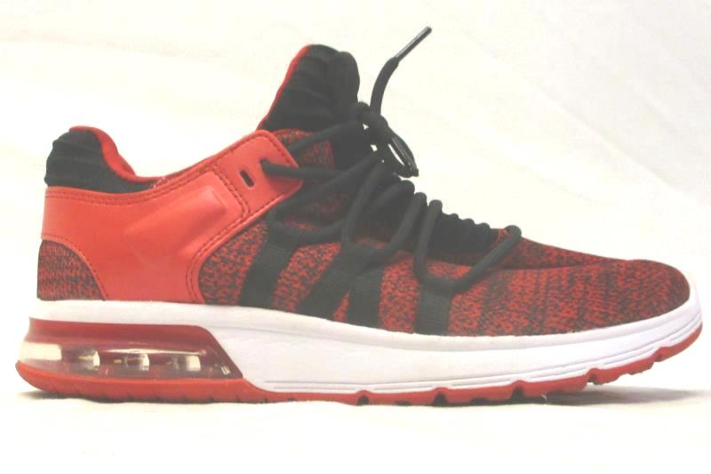 Athletic Works 02 Air Sneakers Men's Size 6 Red Black Lace Up Closure Footwear