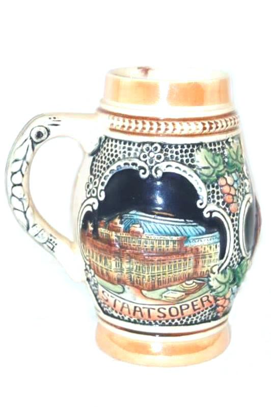 Vintage Wein Staatsoper Wein Rathaus Beer Stein Austria