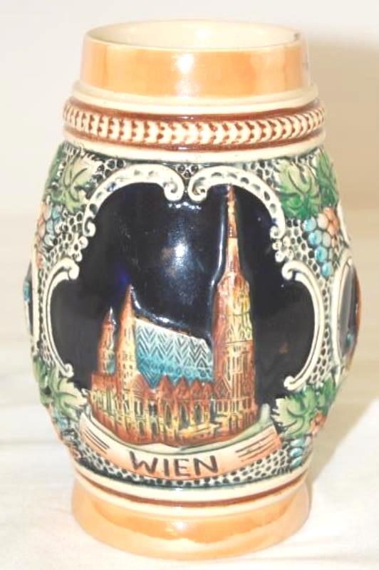 Vintage Wein Staatsoper Wein Rathaus Beer Stein Austria