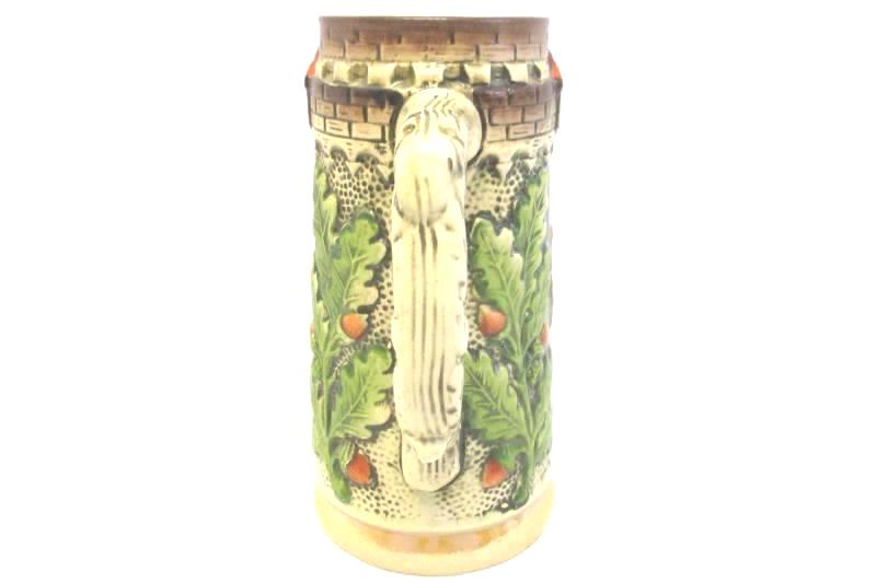 Vintage Ceramic Beer Stein From Belgium Hand Painted Armin Bay Coat Of Arms