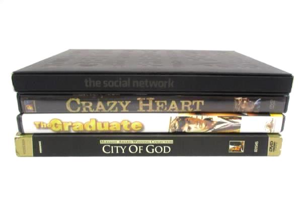 Lot of 4 Award Winning Nominated DVD's City of God The Social Network & more
