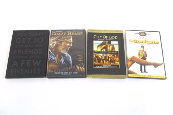 Lot of 4 Award Winning Nominated DVD's City of God The Social Network & more