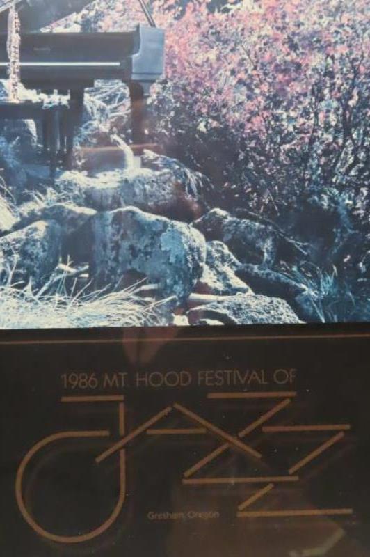 Vintage Framed 1986 Mt. Hood Festival of Jazz Gresham Oregon 28.5" x 22.5"