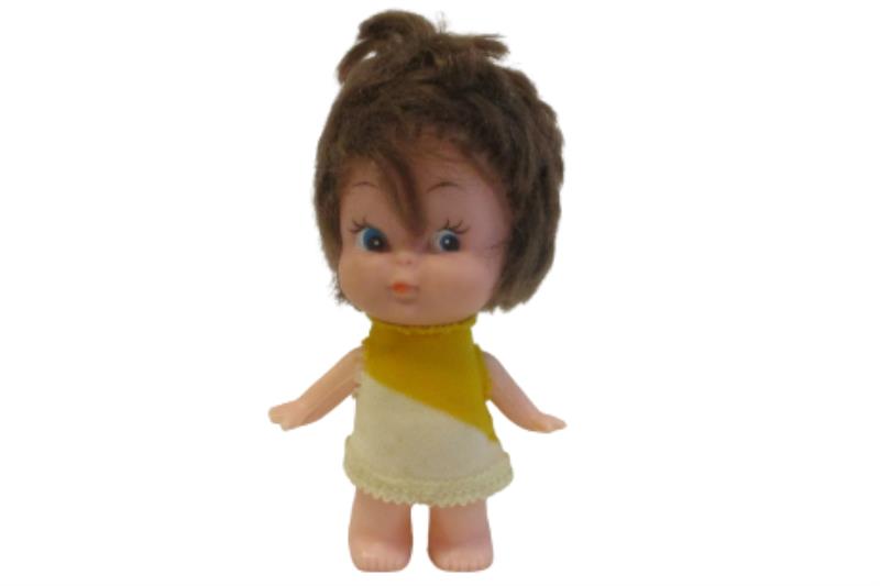 Lot of 3 Vintage Plastic Dolls With Rooted Hair Blonde Brown Orange