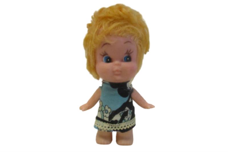 Lot of 3 Vintage Plastic Dolls With Rooted Hair Blonde Brown Orange