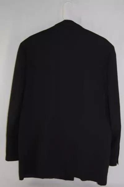 Vanetti Jacket Men's Size 42L Black Blazer Pockets Dry Clean Shoulder Pads