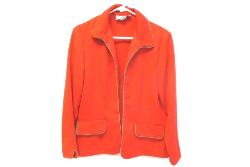Vintage Brownstone Studio 3 Piece Suit Set Women's Size 8 Red Beige Jacket Top