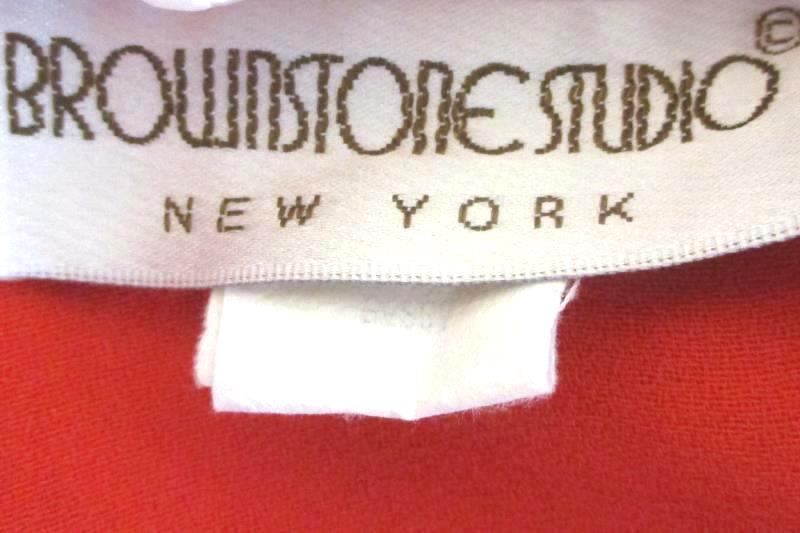 Vintage Brownstone Studio 3 Piece Suit Set Women's Size 8 Red Beige Jacket Top