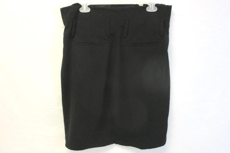 A New Day Pleated Skirt Women's Size 14 Black Belt Loops Chiffon Polyester