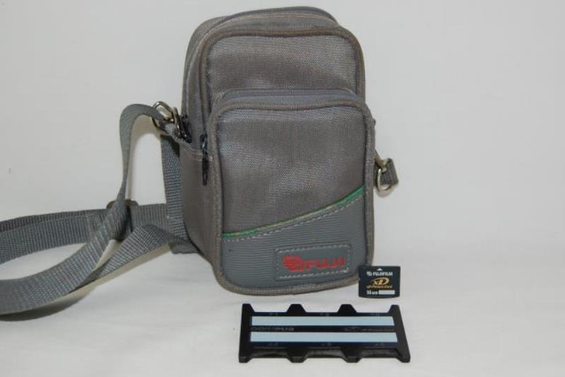 Lot of 3 Camera Accessories Fuji Camera Bag 16MB XD Picture Card Olympus Holder