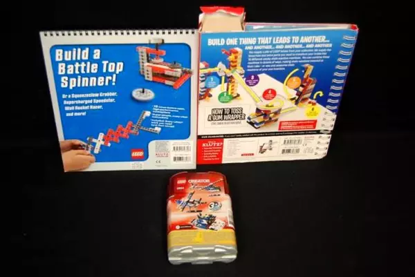 Lot of 3 Lego Blocks Books Chain Reaction Crazy Action Contraptions Incomplete
