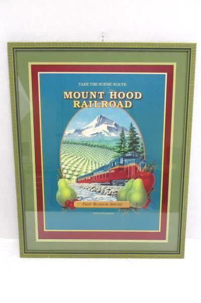 Framed Mount Hood Railroad Fruit Blossom Special Poster Print Hood River Oregon