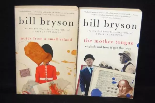 Lot of 2 Bill Bryson Paperback Books Notes From A Small Island The Mother Tongue