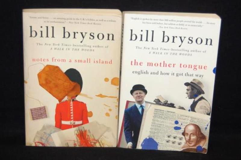 Lot of 2 Bill Bryson Paperback Books Notes From A Small Island The Mother Tongue