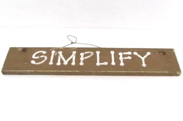 Lot of 3 Wood Ceramic Wall Hanging Plaque Signs Simplify Garden Hay Sun Shines