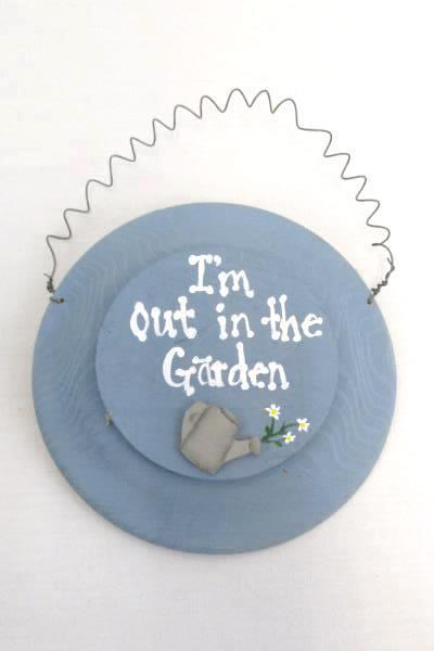 Lot of 3 Wood Ceramic Wall Hanging Plaque Signs Simplify Garden Hay Sun Shines