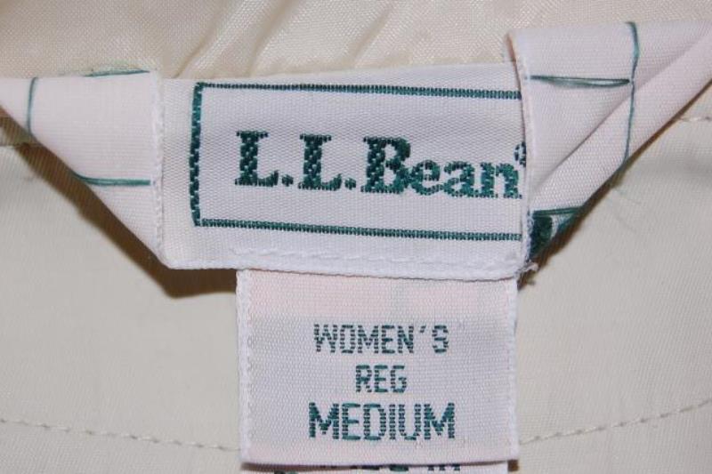 Vintage L.L. Bean Soft Shell Jacket Pale Yellow Women's Medium Lined
