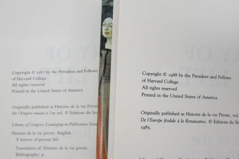 A History Of Private Life Volumes I And II by Paul Vernes And Georges Duby PB