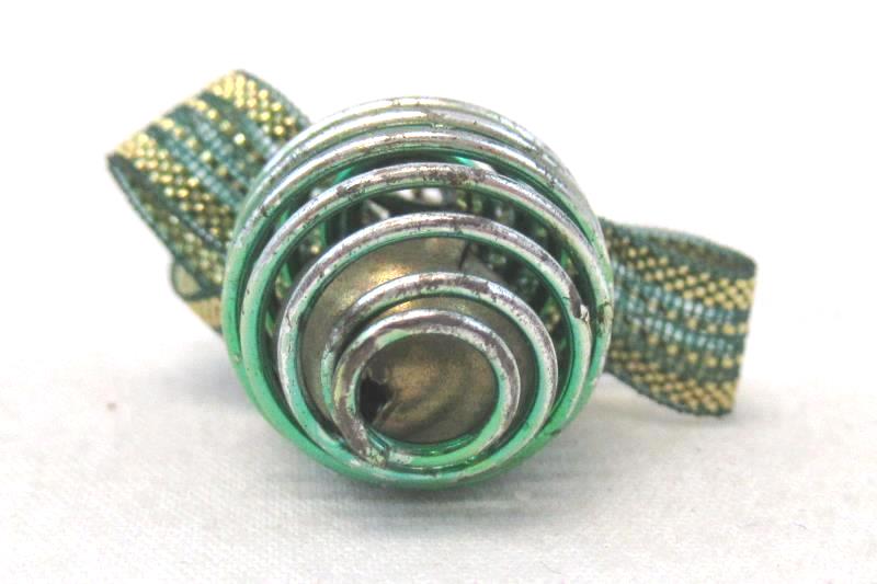 Christmas Ornament Holiday Earrings Green Bow Gold Accents Wire Dangle