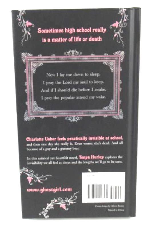 Ghostgirl by Tonya Hurley 2008 First Edition Hardcover