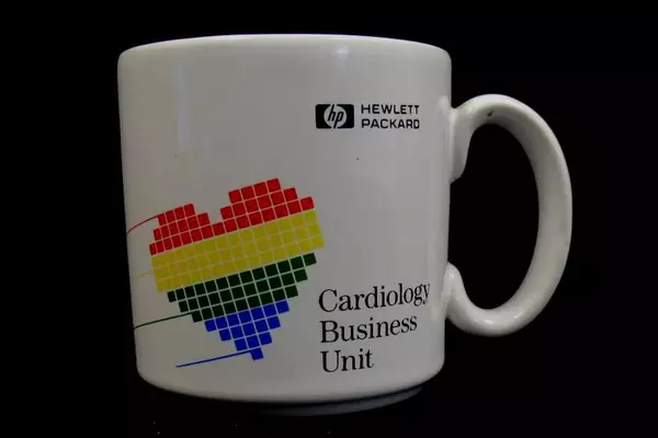 Lot of 2 Hewlett Packard Ceramic Mugs Cardiology Business Unit Made in England