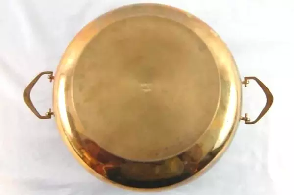 Vintage Brass Chafing Dish Dragon Embossed Lid Handles Korean