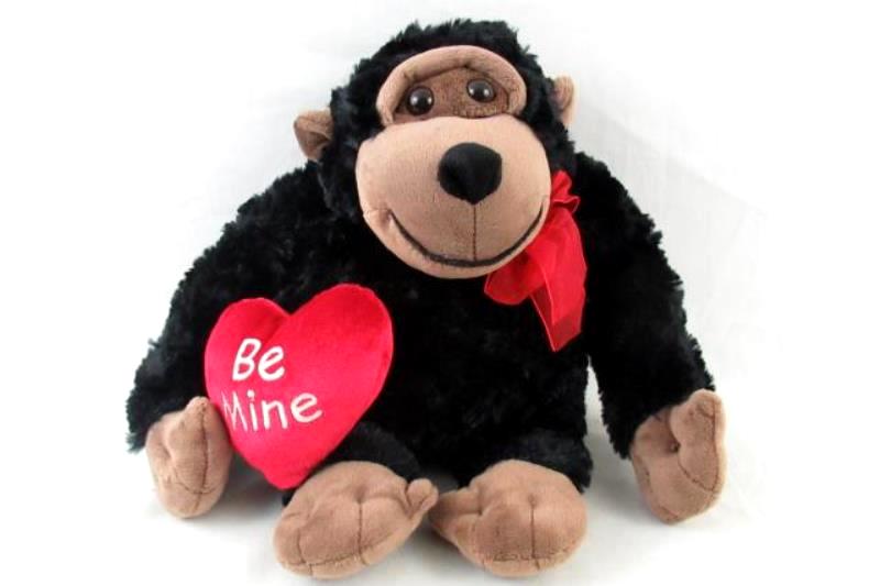 Valentine Love Gorilla Holding Red Heart Be Mine Wal-Mart