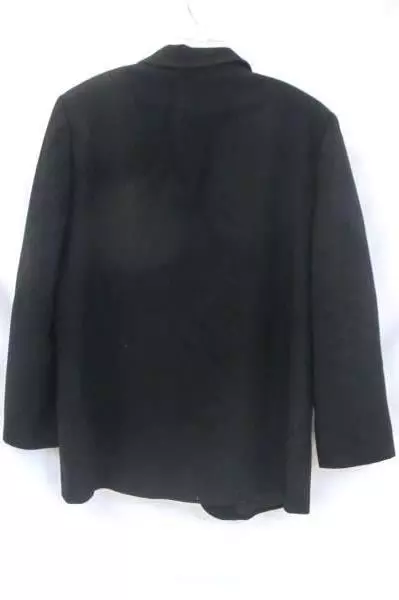 Womens Blazer Suit Jacket By Prophecy 100% Pure Wool Dry Cleanl Black Size 12