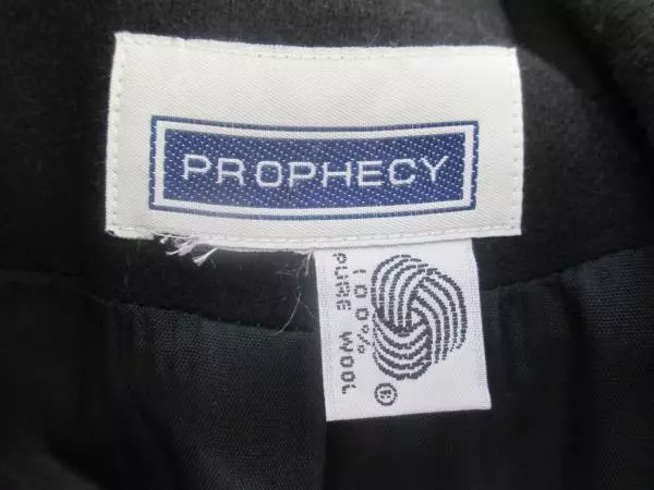 Womens Blazer Suit Jacket By Prophecy 100% Pure Wool Dry Cleanl Black Size 12