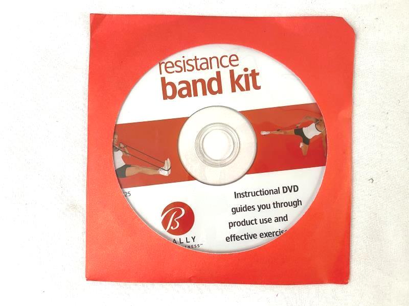 Bally Total Fitness Resistance Band Kit DVD 3 Different Size Bands Instructions