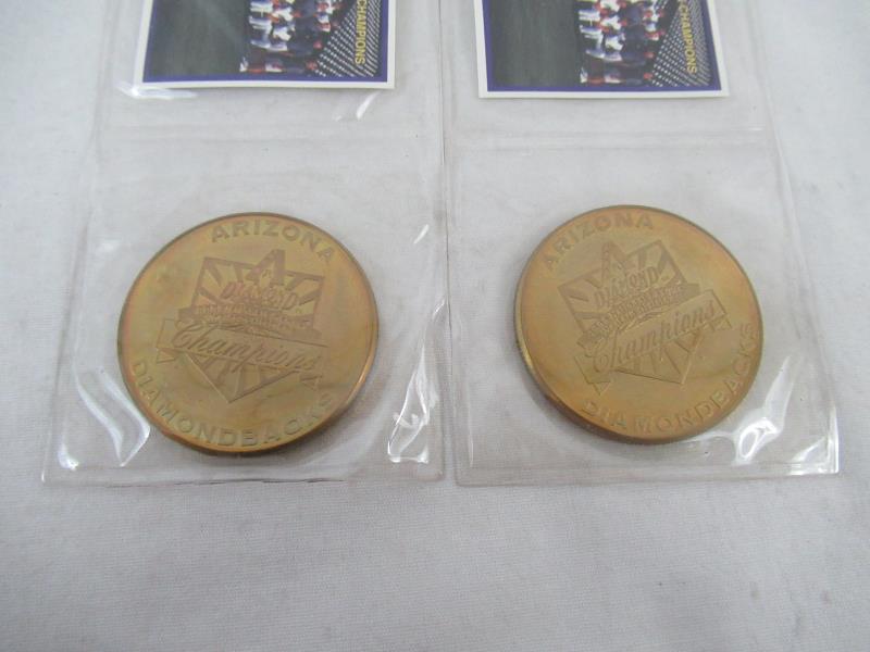 Lot 2 Arizona Diamondbacks 1999 Champions World Series Gila River Casinos Tokens