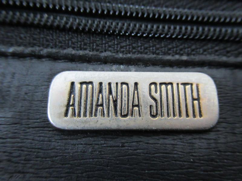 Vintage Amanda Smith Brown Shoulder Handbag Purse Faux Leather