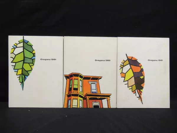 1961 Oregana University of Oregon Yearbook and Album 3 Volume Hardcover Set