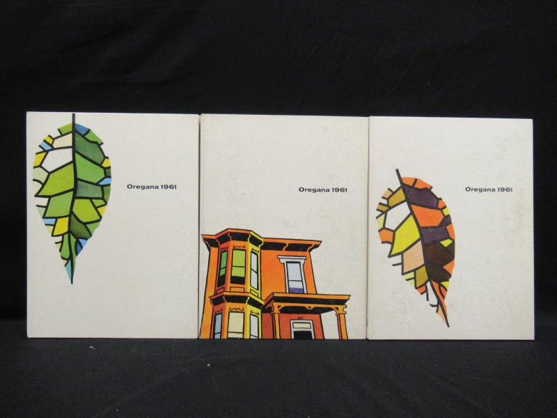 1961 Oregana University of Oregon Yearbook and Album 3 Volume Hardcover Set